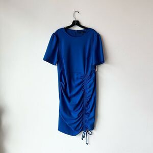 XL Rachel Roy Blue Short Sleeve Midi Dress